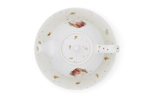 Набор Эгоист Royal Worcester Забавная фауна Малиновка, чайник и чашка с блюдцем, 300 мл