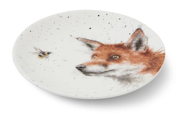 Набор тарелок пирожковых Royal Worcester Забавная фауна Заяц и Лисица 16,5 см, 2 шт, фарфор костяной
