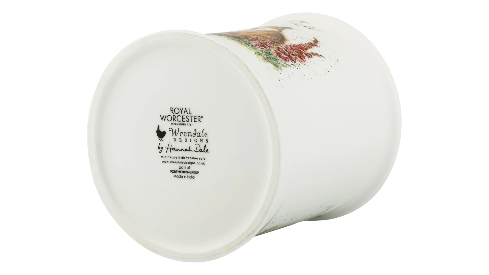 Банка для чая с крышкой Royal Worcester Забавная фауна Лиса 10х14,5 см, фарфор костяной