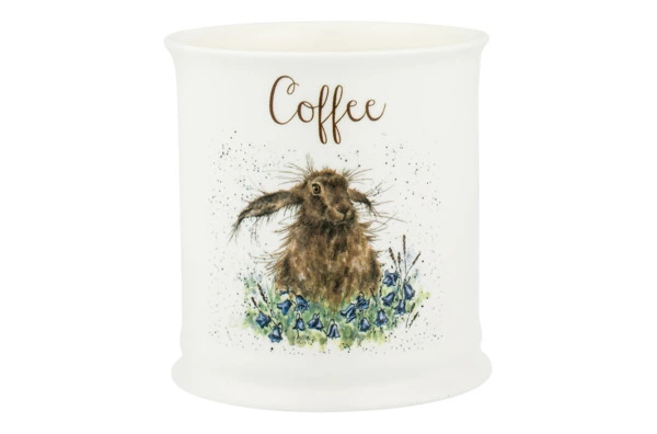 Банка для кофе с крышкой Royal Worcester Забавная фауна Кролик 10х14,5 см, фарфор костяной