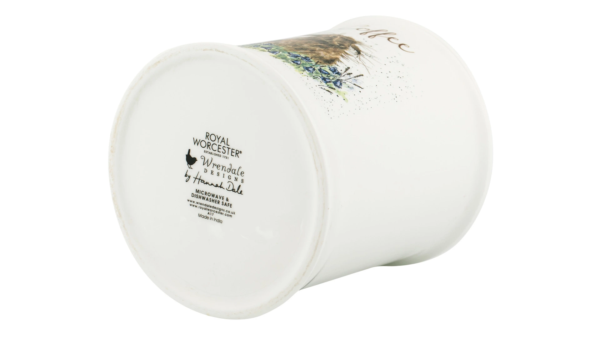 Банка для кофе с крышкой Royal Worcester Забавная фауна Кролик 10х14,5 см, фарфор костяной