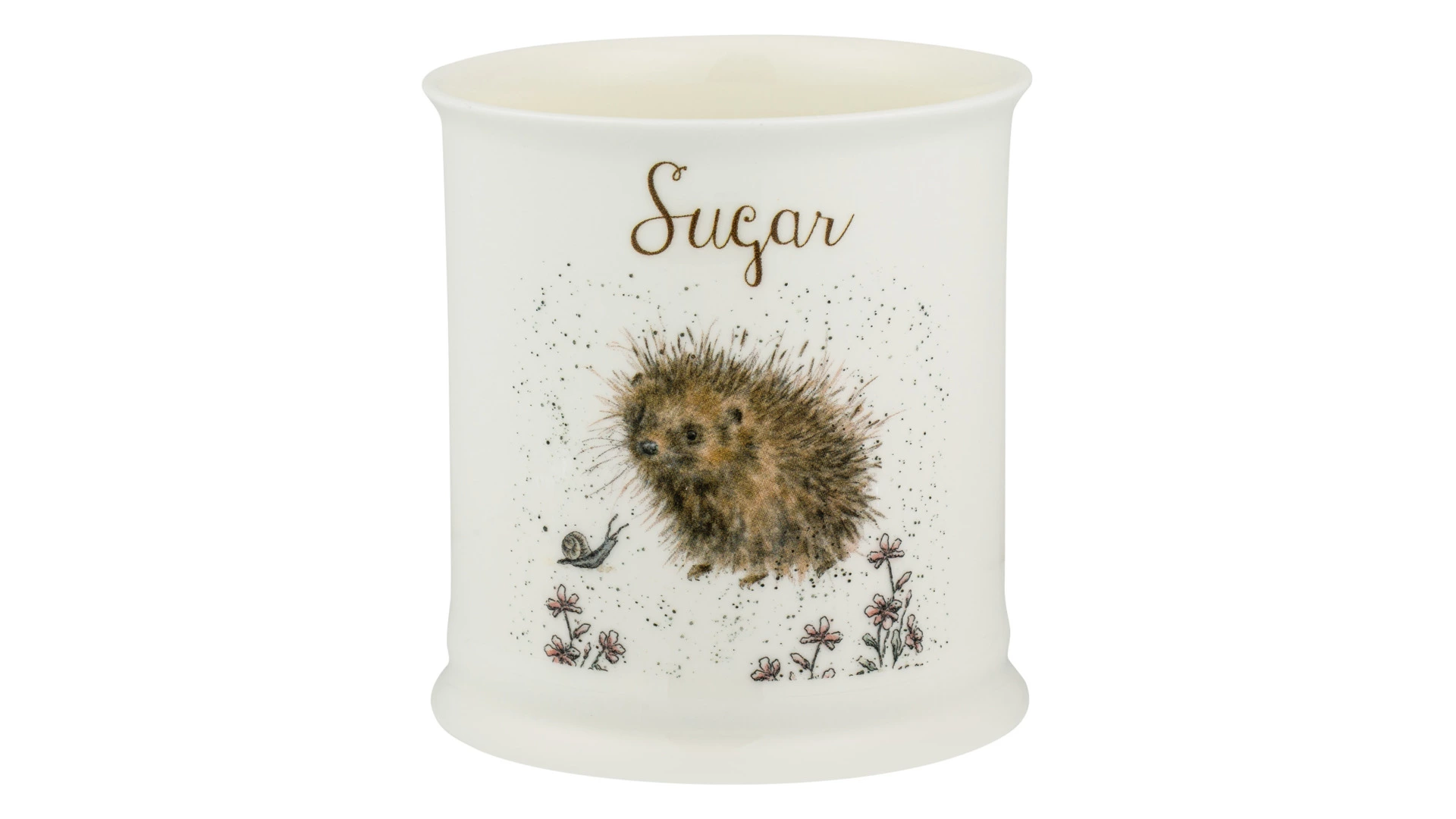 Банка для сахара с крышкой Royal Worcester Забавная фауна Ежик 10х14,5 см, фарфор костяной