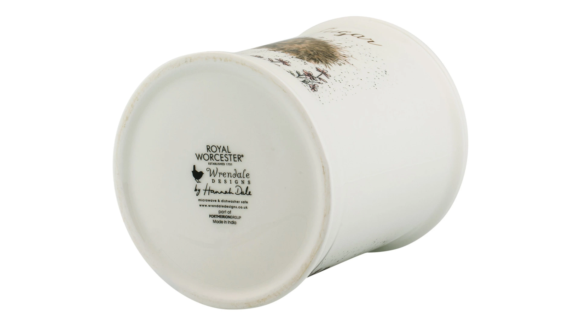 Банка для сахара с крышкой Royal Worcester Забавная фауна Ежик 10х14,5 см, фарфор костяной