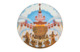 Тарелка декоративная ИФЗ Фонтан Дружба народов Мазарин 27 см, фарфор твердый