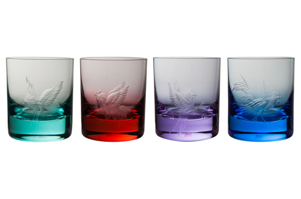 Набор из 4 стаканов для виски 370мл Петухи Виски Сет (цвет) п/к