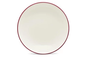 Тарелка обеденная Noritake Цветная волна 27 см, малиновая, тонкий борт