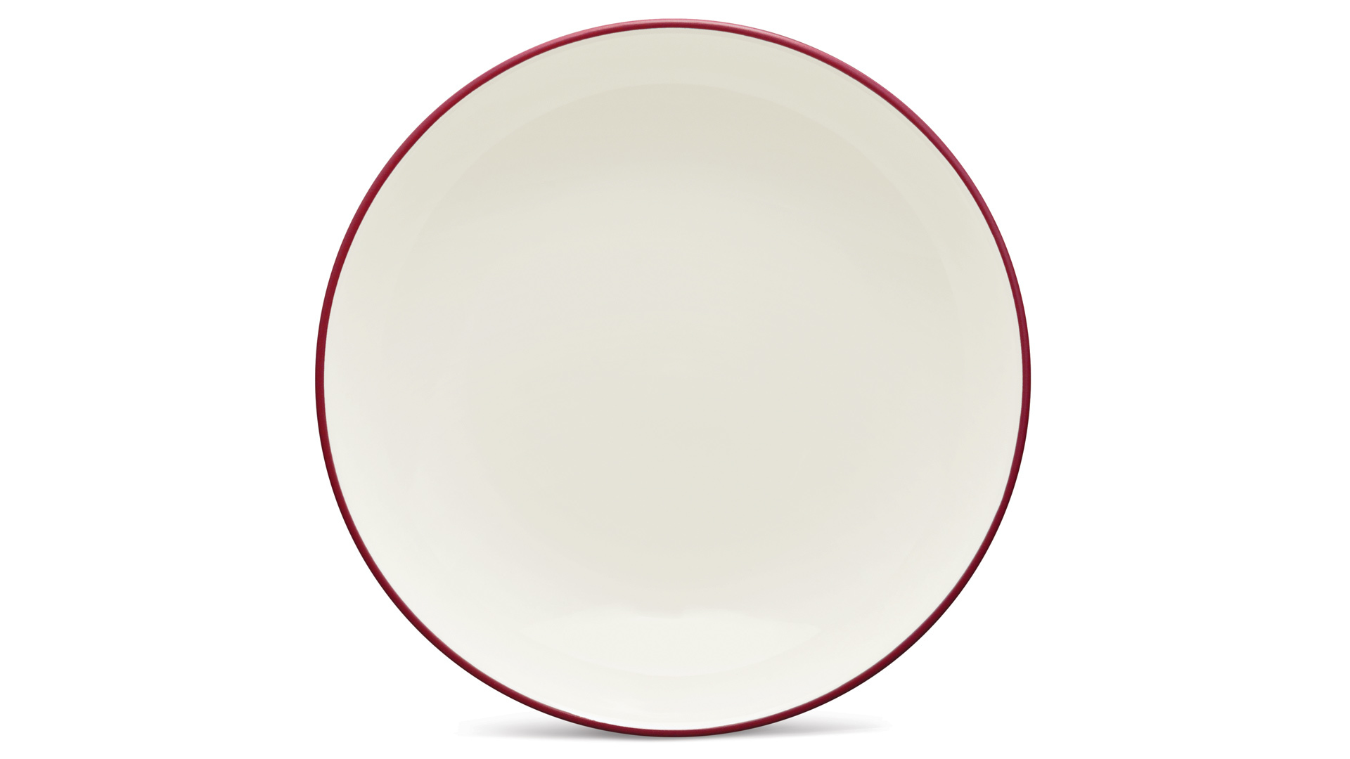 Тарелка закусочная Noritake Цветная волна 21 см, малиновая, тонкий борт