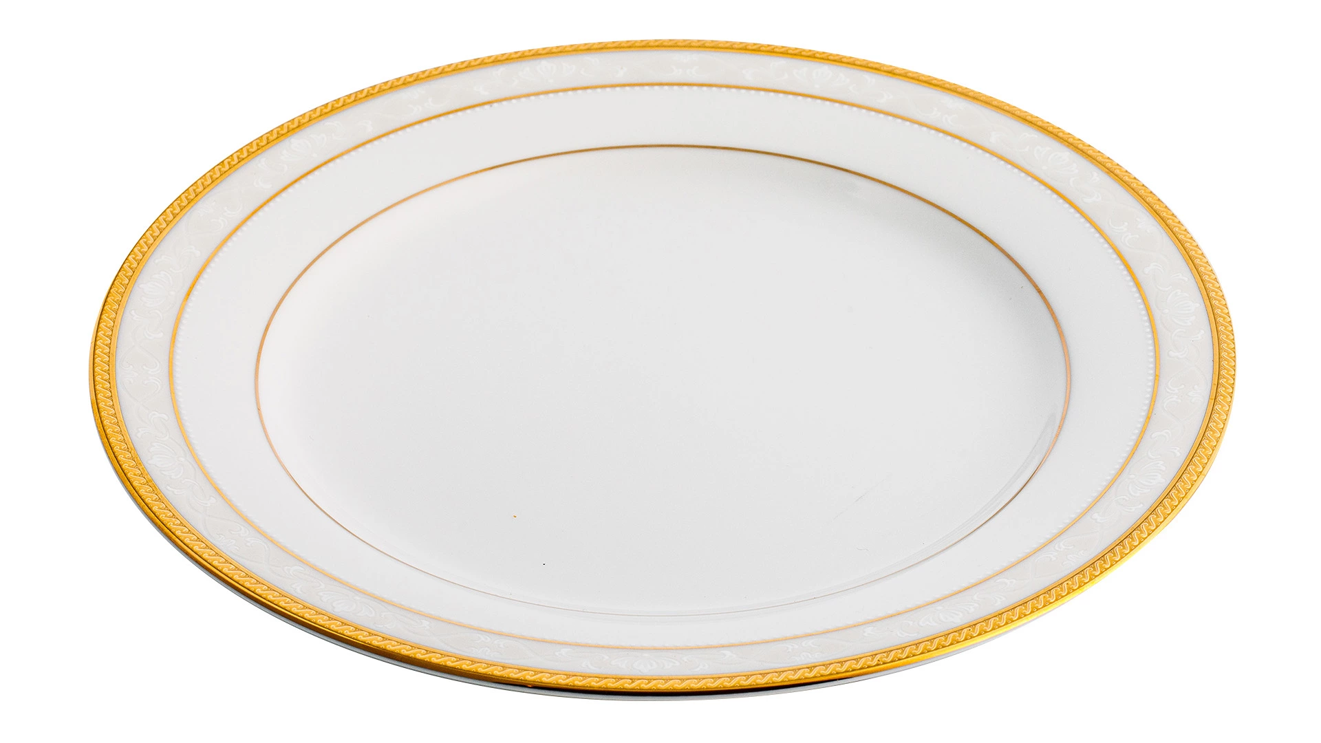 Тарелка закусочная Noritake Хэмпшир, золотой кант 21 см