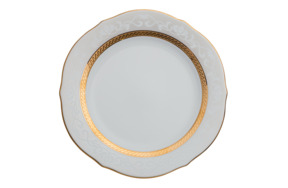 Тарелка акцентная Noritake Хэмпшир, золотой кант 23 см