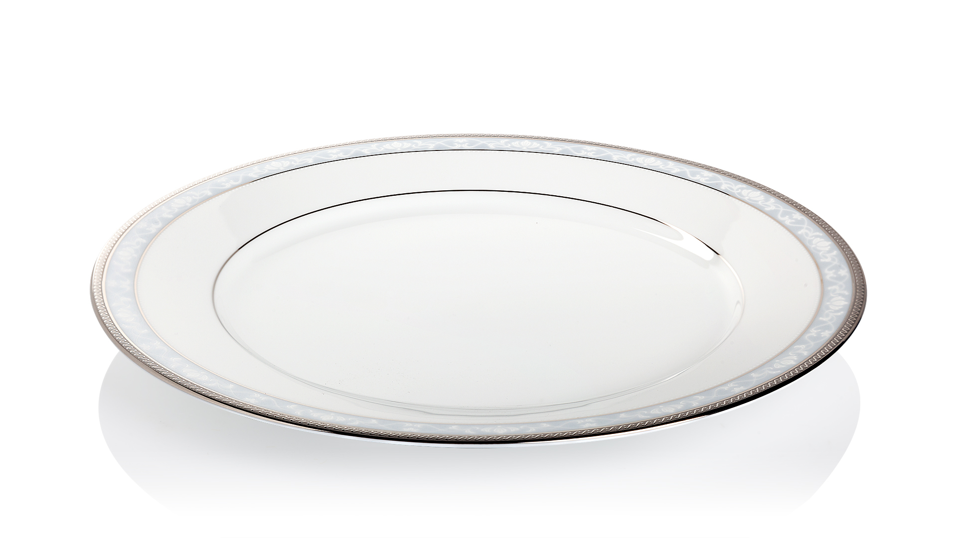 Тарелка обеденная Noritake Хэмпшир, платиновый кант 27 см