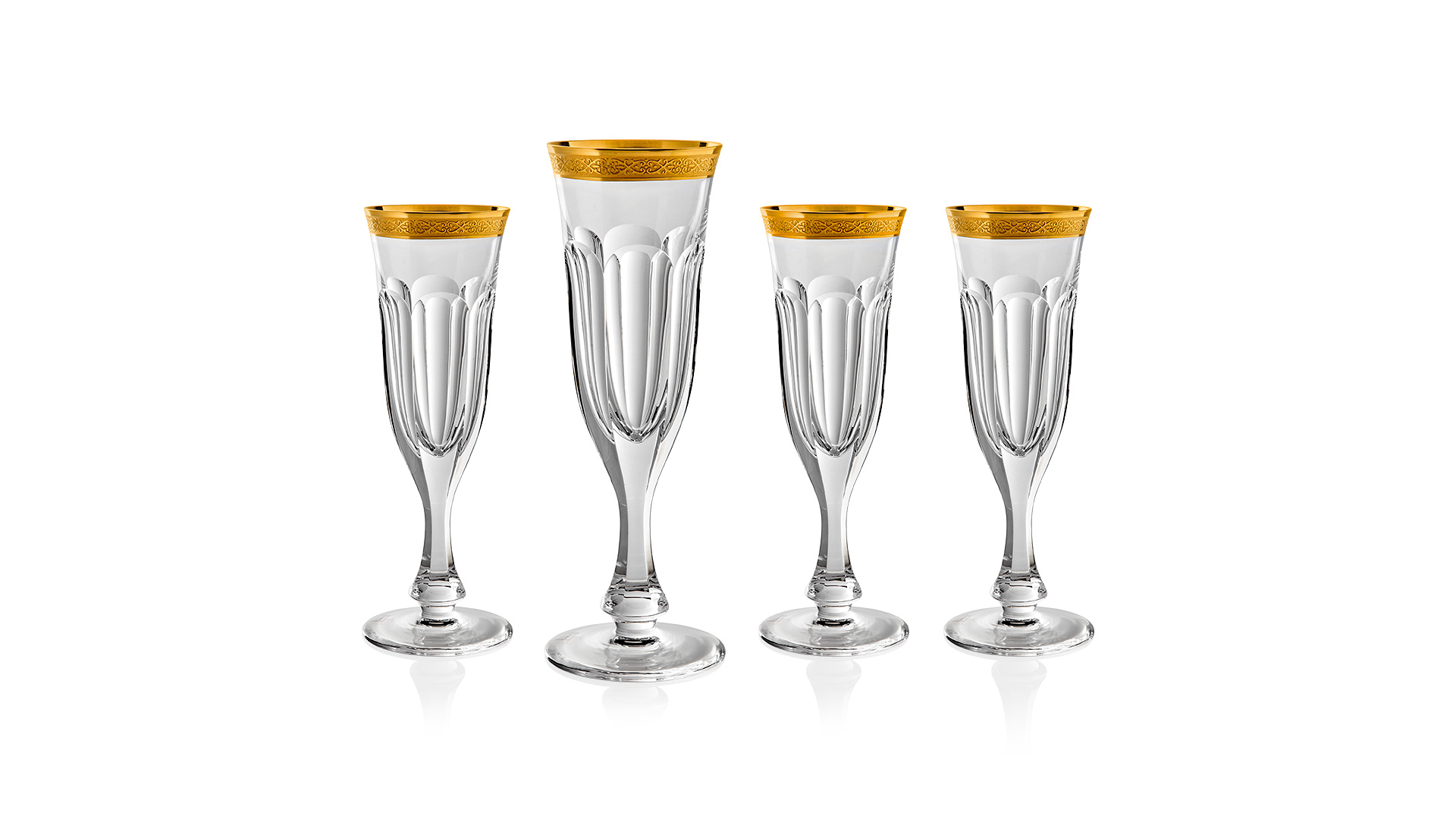 Набор из 4 фужеров для шампанского Moser Леди Гамильтон п/к 140мл