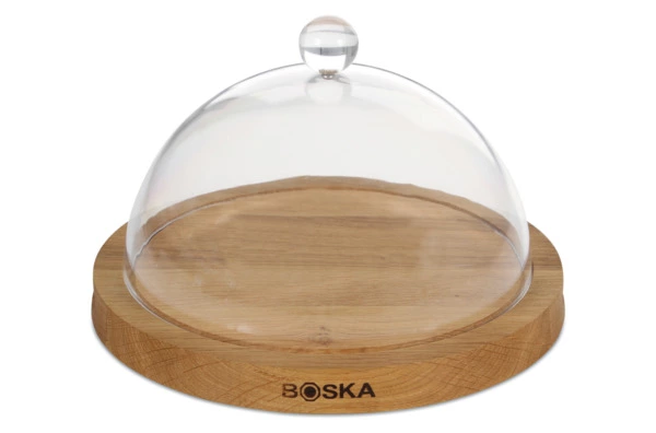Доска сервировочная с крышкой Boska Друзья d25см, дуб, пластик, в п/к