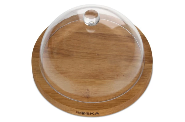 Доска сервировочная с крышкой Boska Друзья d25см, дуб, пластик, в п/к