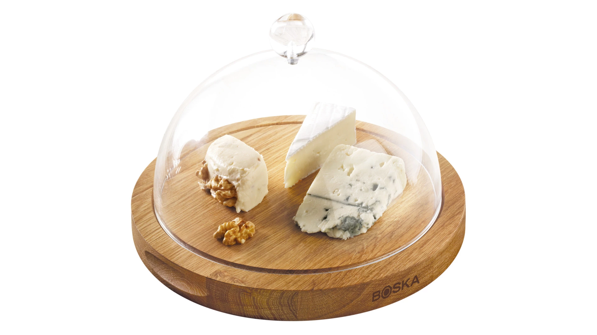 Доска сервировочная с крышкой Boska Друзья d25см, дуб, пластик, в п/к