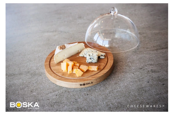 Доска сервировочная с крышкой Boska Друзья d25см, дуб, пластик, в п/к