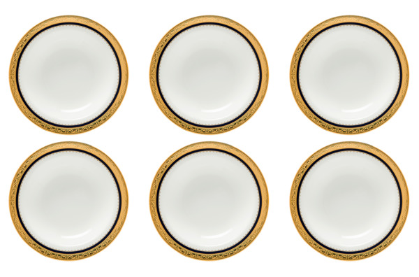 Набор чаш для десерта Noritake Одесса Кобальт Золотой кант 15,5 см, 6 шт