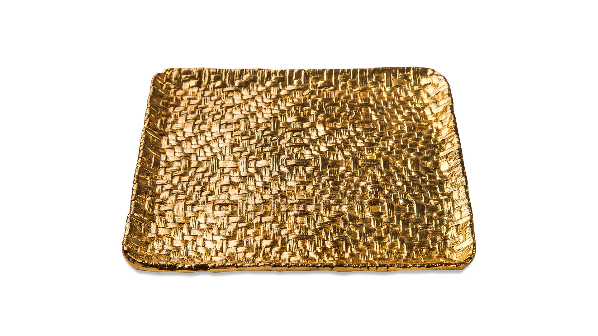 Блюдо квадратное Michael Aram Пальмовая ветвь 25 см, сталь нержавеющая