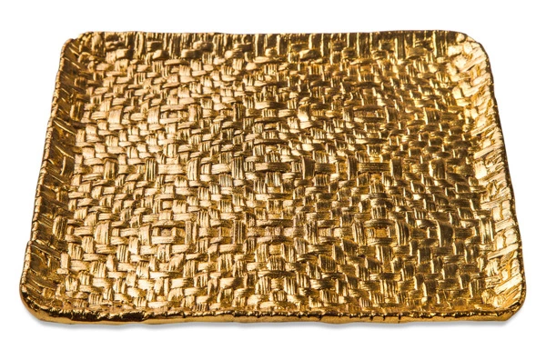 Блюдо квадратное Michael Aram Пальмовая ветвь 25 см, сталь нержавеющая