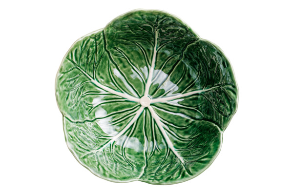 Салатник с резным краем Bordallo Pinheiro Капуста 29,5 см, керамика