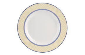 Тарелка обеденная Spode Голубая Италия 27 см, желтый борт