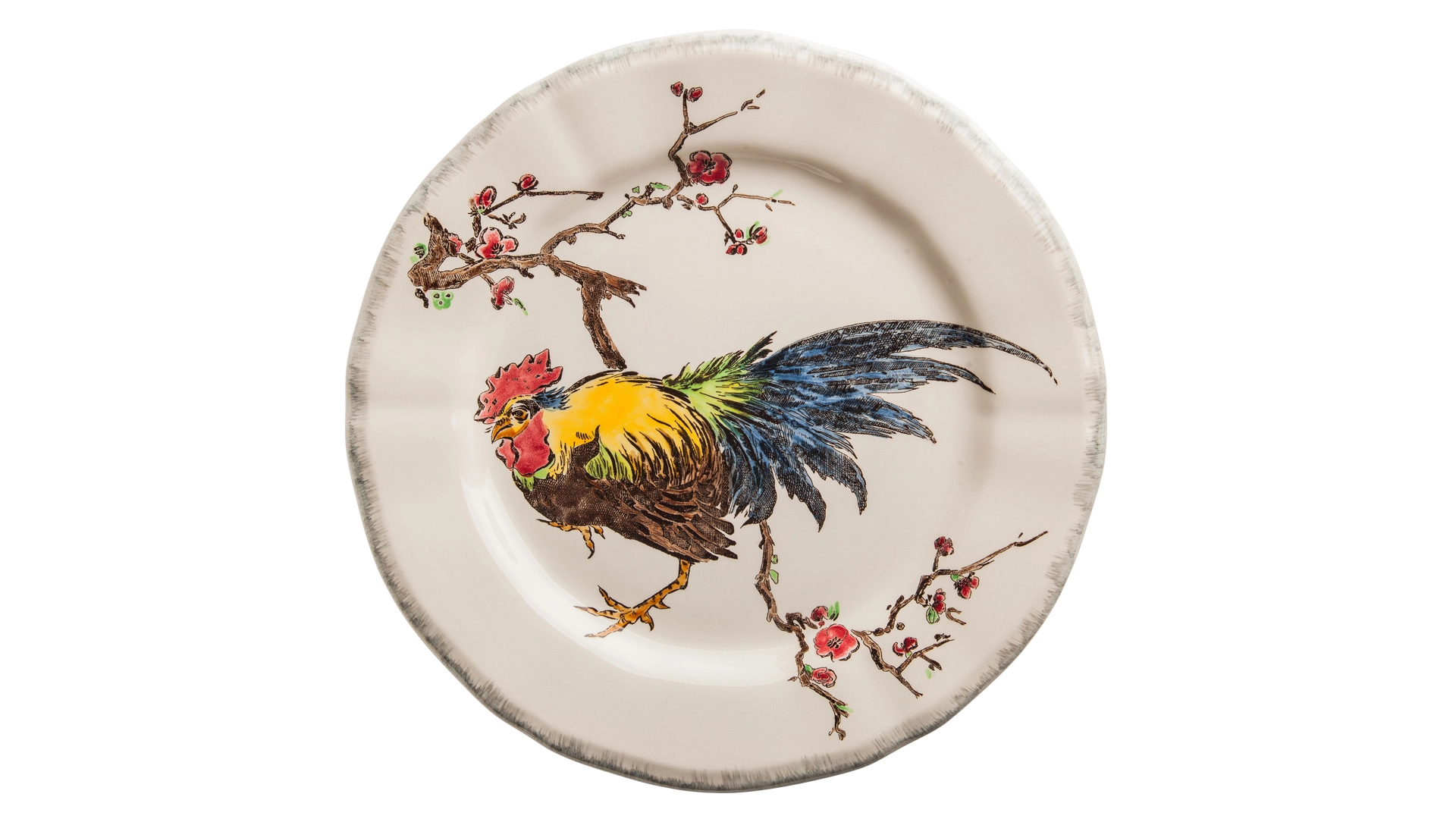 Тарелка обеденная Gien Петух 26,5 см, фаянс