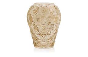 Ваза Lalique Anemones, хрусталь, золотой