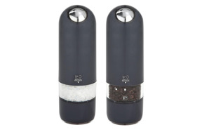 Набор мельниц для соли и перца электрических Peugeot Аляска 17 см, 2 шт, черный, кварц