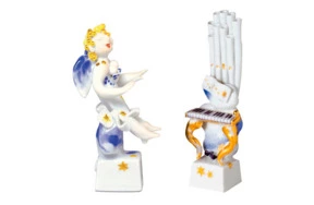 Набор фигурок Meissen Ангел-огранист и орган 9 см, ПШтранг