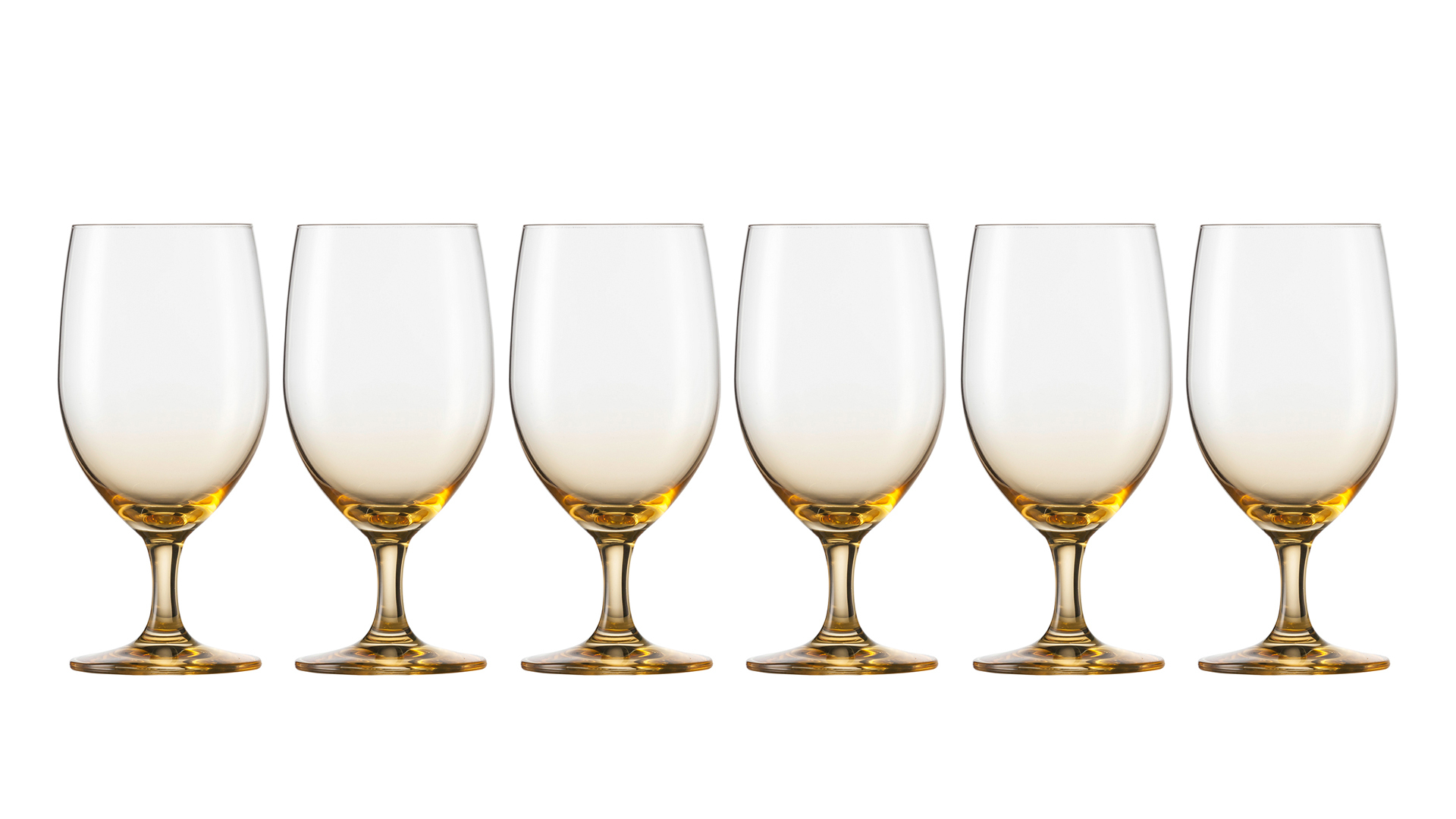 Набор бокалов для воды Zwiesel Glas Прикосновение цвета 453 мл, 6 шт, янтарный