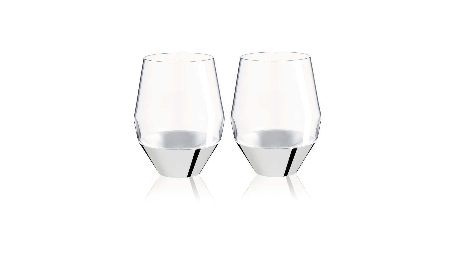 Набор бокалов для белого вина на подставках Puiforcat Сомелье 130 мл, 2 шт,  посеребрение