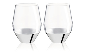Набор из 2 бокалов для белого вина на подставках 130мл Сомелье, посеребрение
