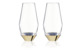 Набор из 2 бокалов для шампанского на подставках 120мл Сомелье, позолота