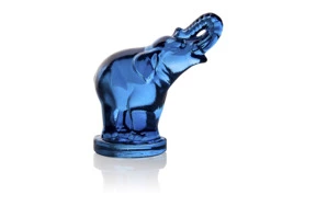 Фигурка Cristal de Paris Слон 5х5см, хрустальное тесто, синяя