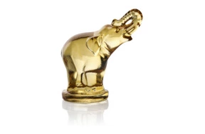Фигурка Cristal de Paris Слон 5х5см, хрустальное тесто, янтарная