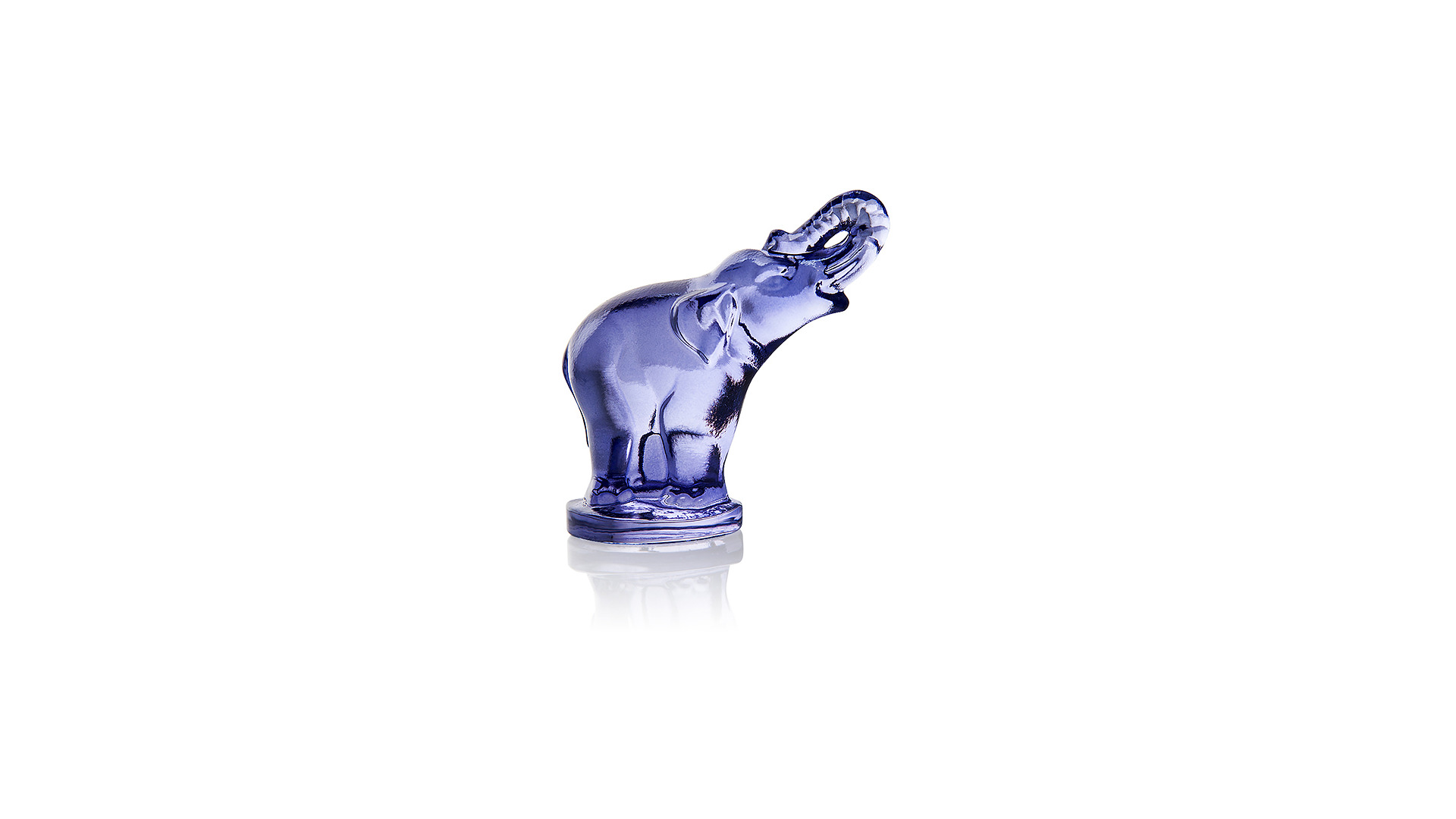 Фигурка Cristal de Paris Слон 5х5 см, фиолетовая