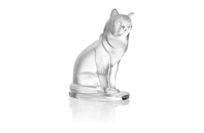 Фигурка Cristal de Paris Кошка 7х10 см, сатин