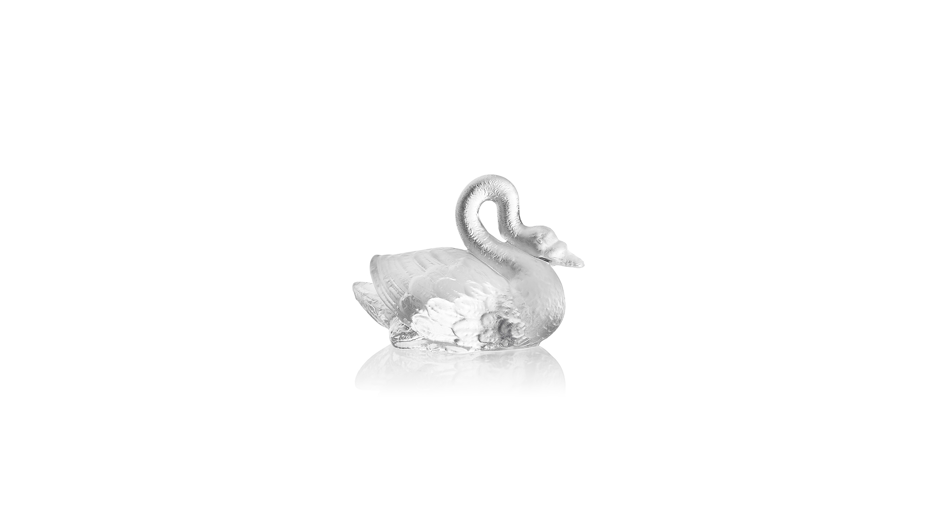 Фигурка Cristal de Paris Лебедь 7х9 см, сатин