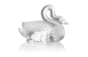Фигурка Cristal de Paris Лебедь 7х9 см, сатин