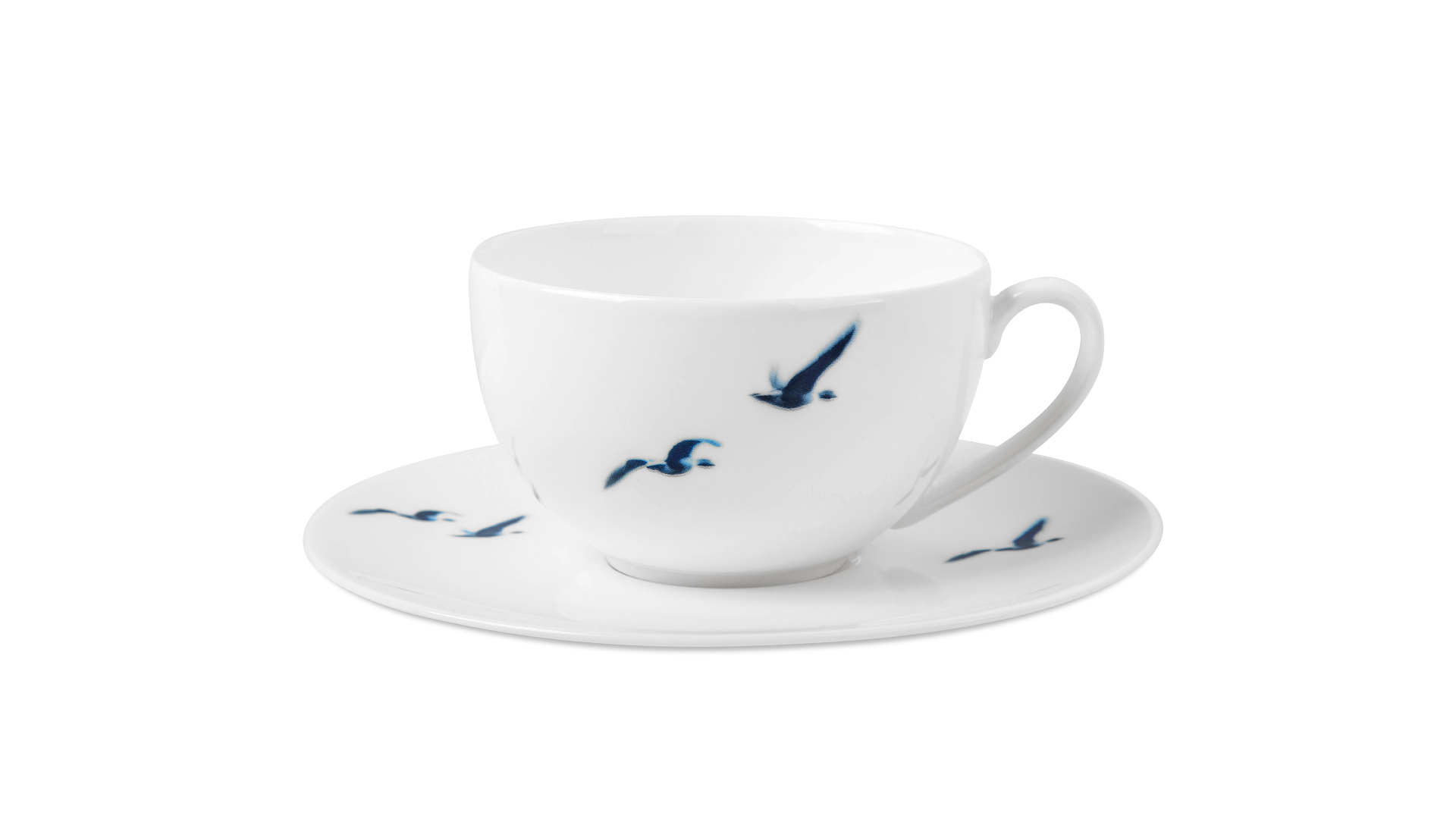Чашка чайно-кофейная с блюдцем Dibbern "Синие птицы" 250мл