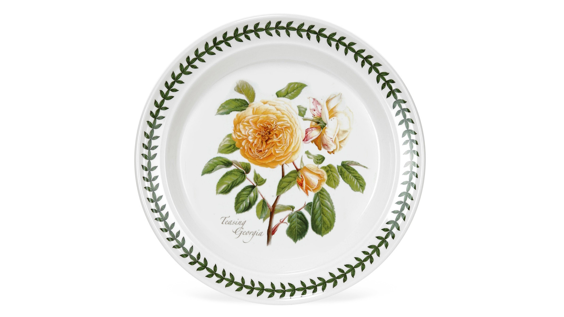 Тарелка пирожковая Portmeirion Ботанический сад Розы Джорджия жёлтая роза 15 см