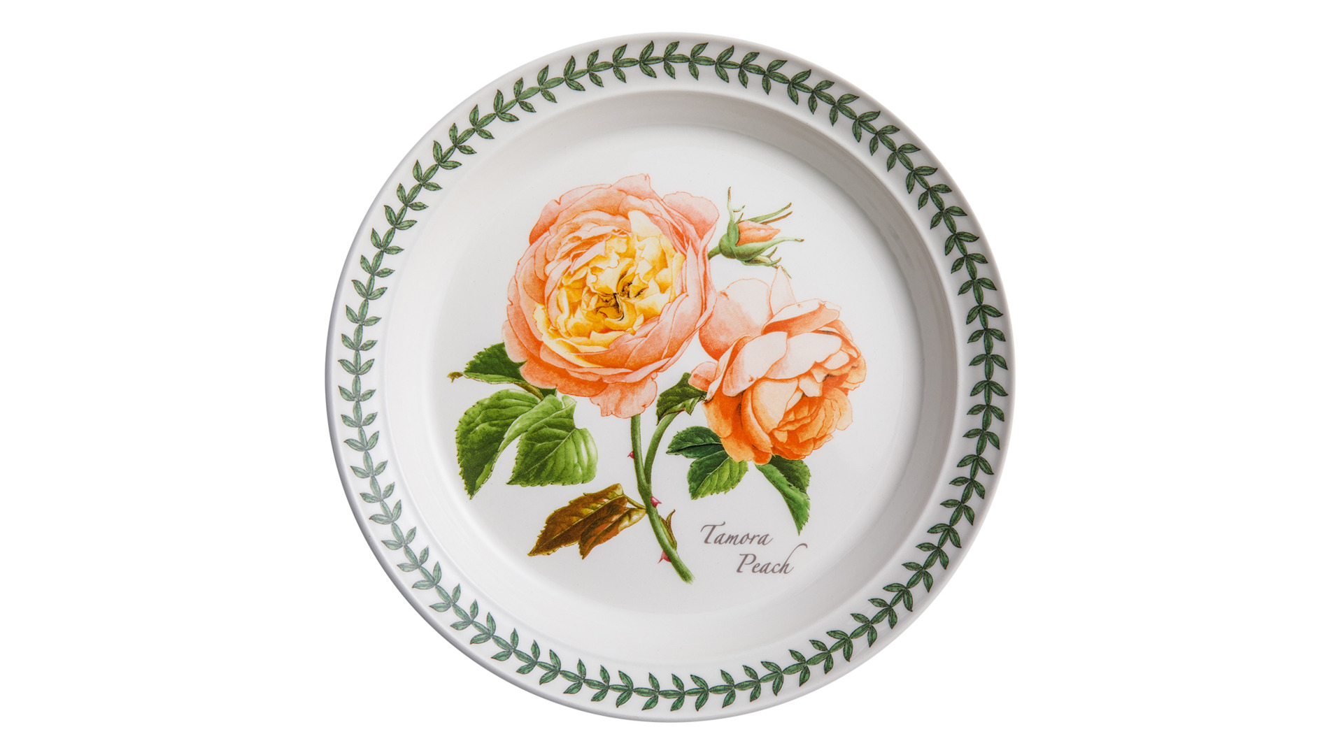 Тарелка закусочная Portmeirion Ботанический сад Розы Тамора персиковая роза 20 см