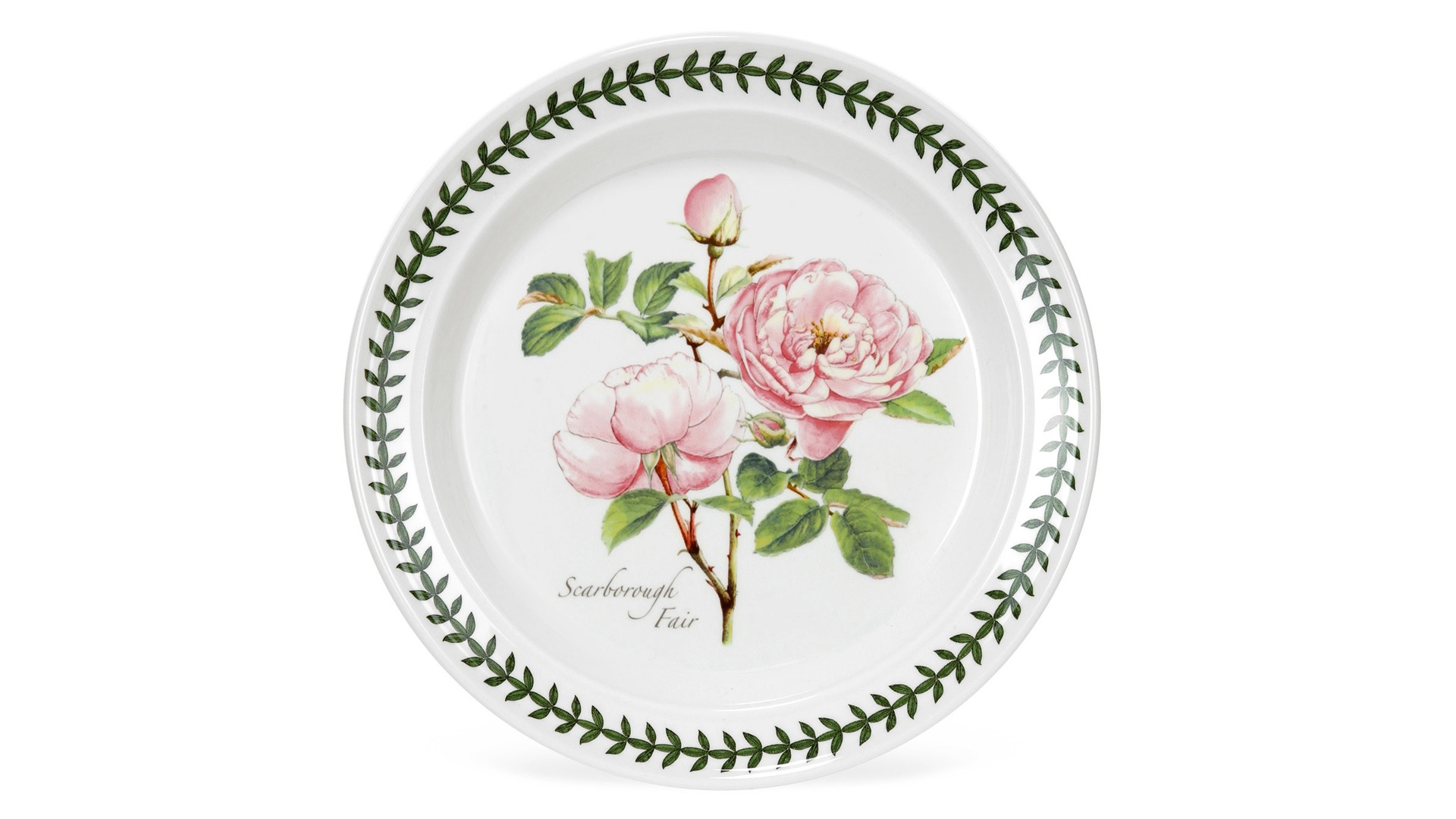 Тарелка закусочная Portmeirion Ботанический сад Розы Скаборо розовая роза 20 см