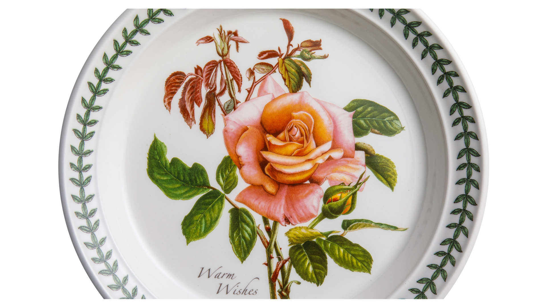 Тарелка обеденная Portmeirion Ботанический сад Розы Наилучшие пожелания чайная роза 26,5 см