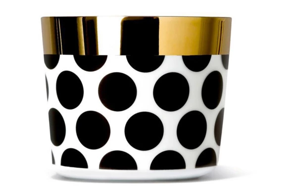 Кубок для игристого вина Sieger by Furstenberg Глоток золота Круги 300 мл, чёрно-белый, п/к