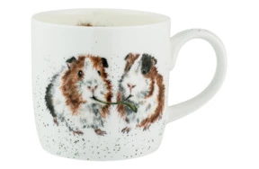 Набор кружек Royal Worcester Забавная фауна Морские свинки 310 мл, 6 шт, фарфор костяной