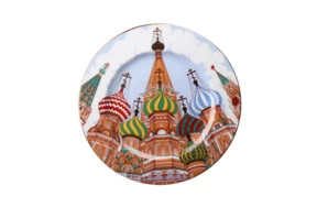 Тарелка декоративная ИФЗ Храм Василия Блаженного Европейская-2, 27 см, фарфор твердый