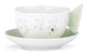 Чашка чайная с блюдцем Lenox "Бабочки на лугу" 240мл (фигурная ручка), (зёленая)
