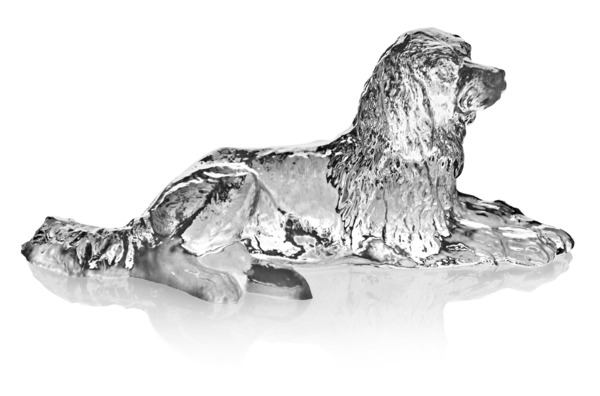 Фигурка Cristal de Paris Собака лежащая 6х10см