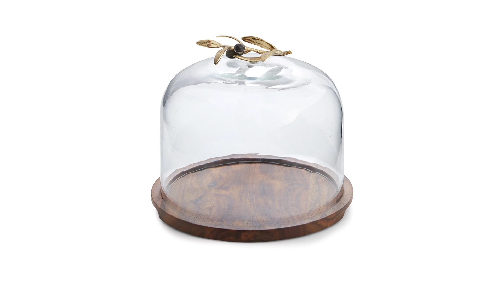 Поднос со стеклянкрышкой Michael Aram Золотая оливковая ветвь 20 см