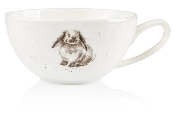 Чашка для капучино с блюдцем Royal Worcester Забавная фауна Кролик 220 мл